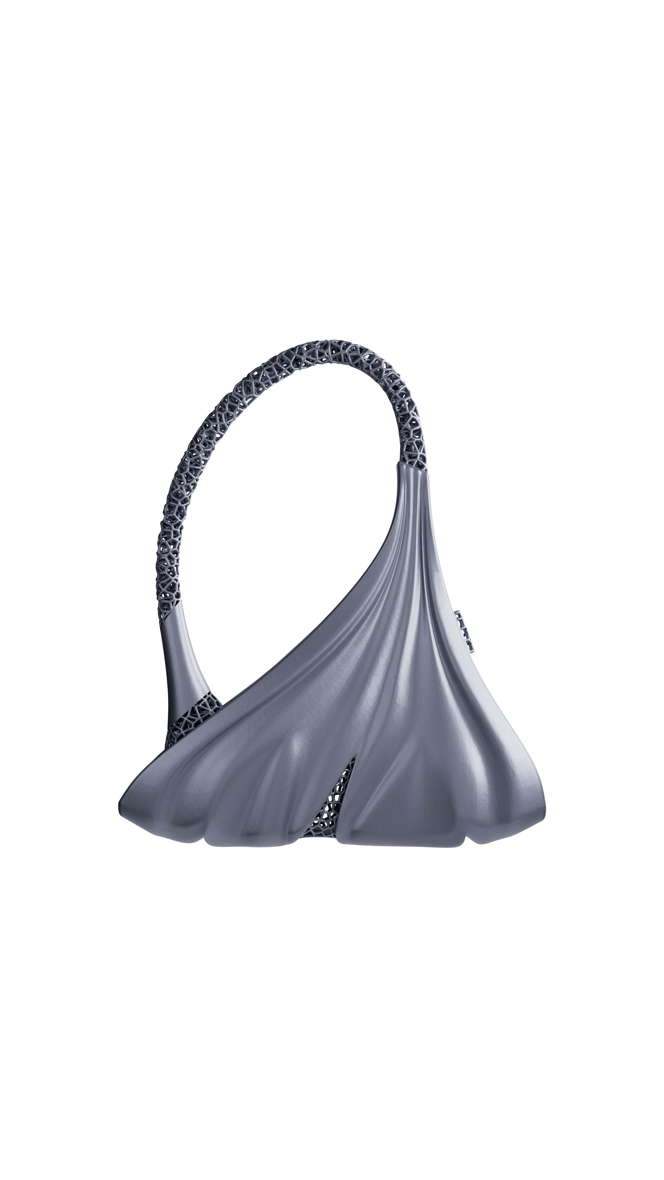 Ginkgo Handbag in Titanium (Silver) colourway
