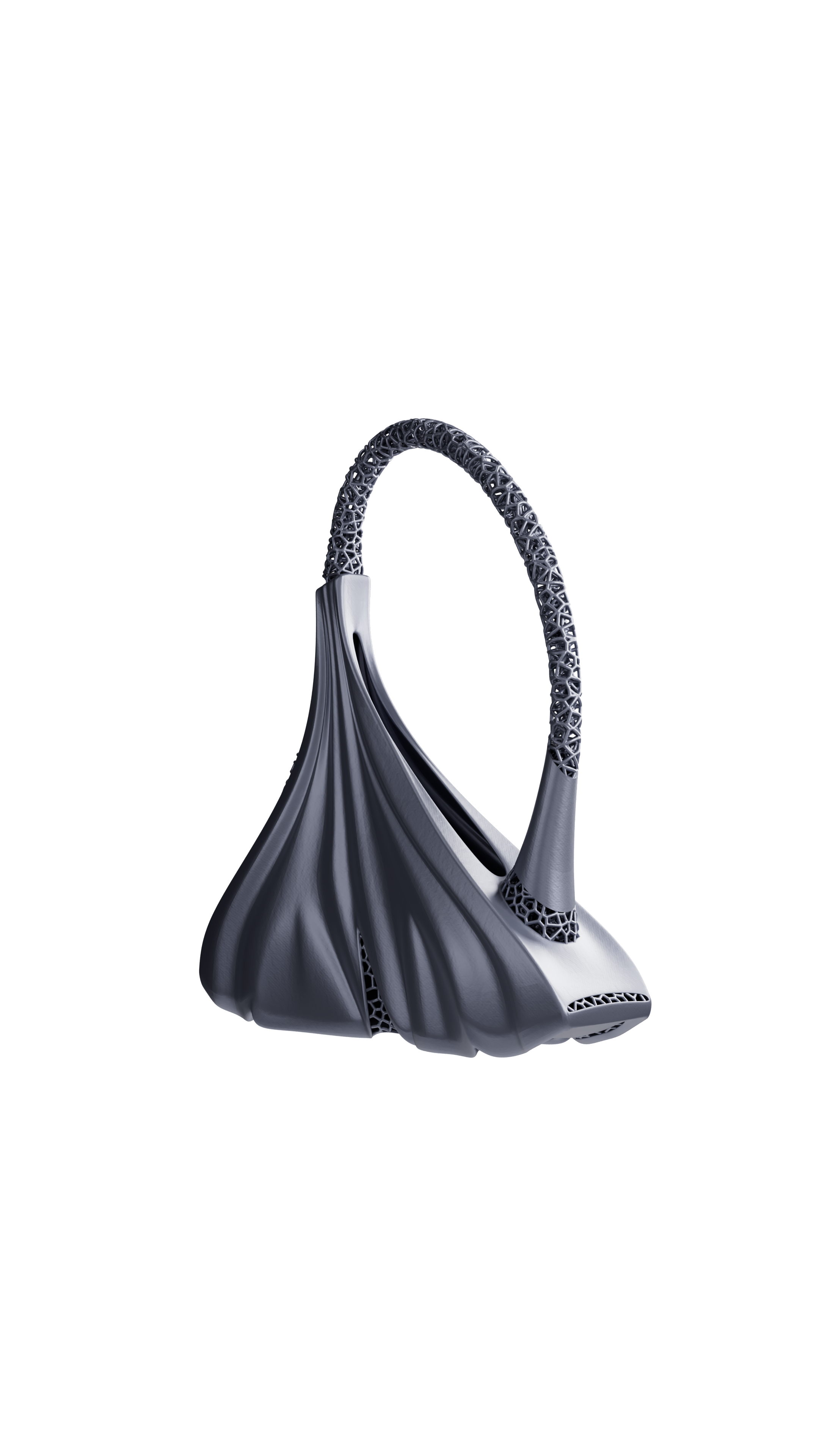 Ginkgo Handbag in Titanium (Silver) colourway