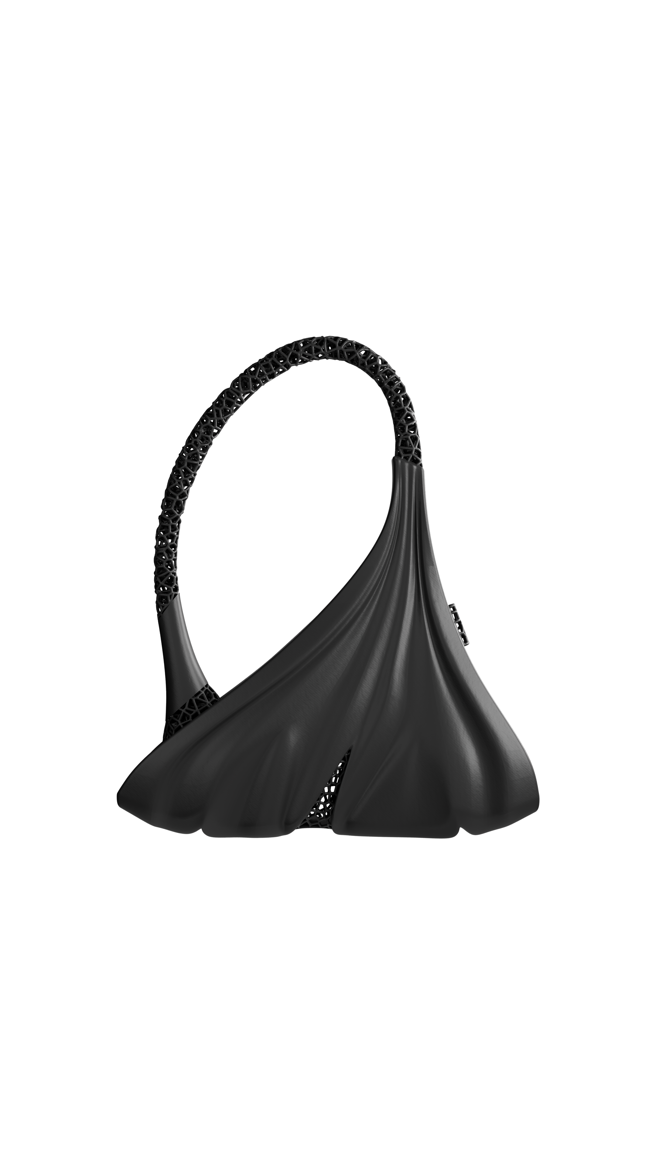 Turntable of Ginkgo Handbag in Umbra (Black)